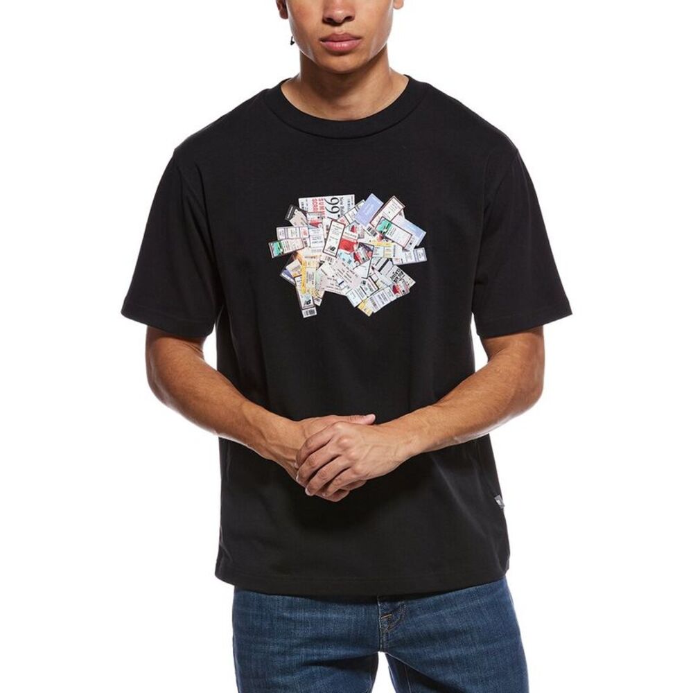 New Balance Mens  Athletics Ticket T-Shirt, Black